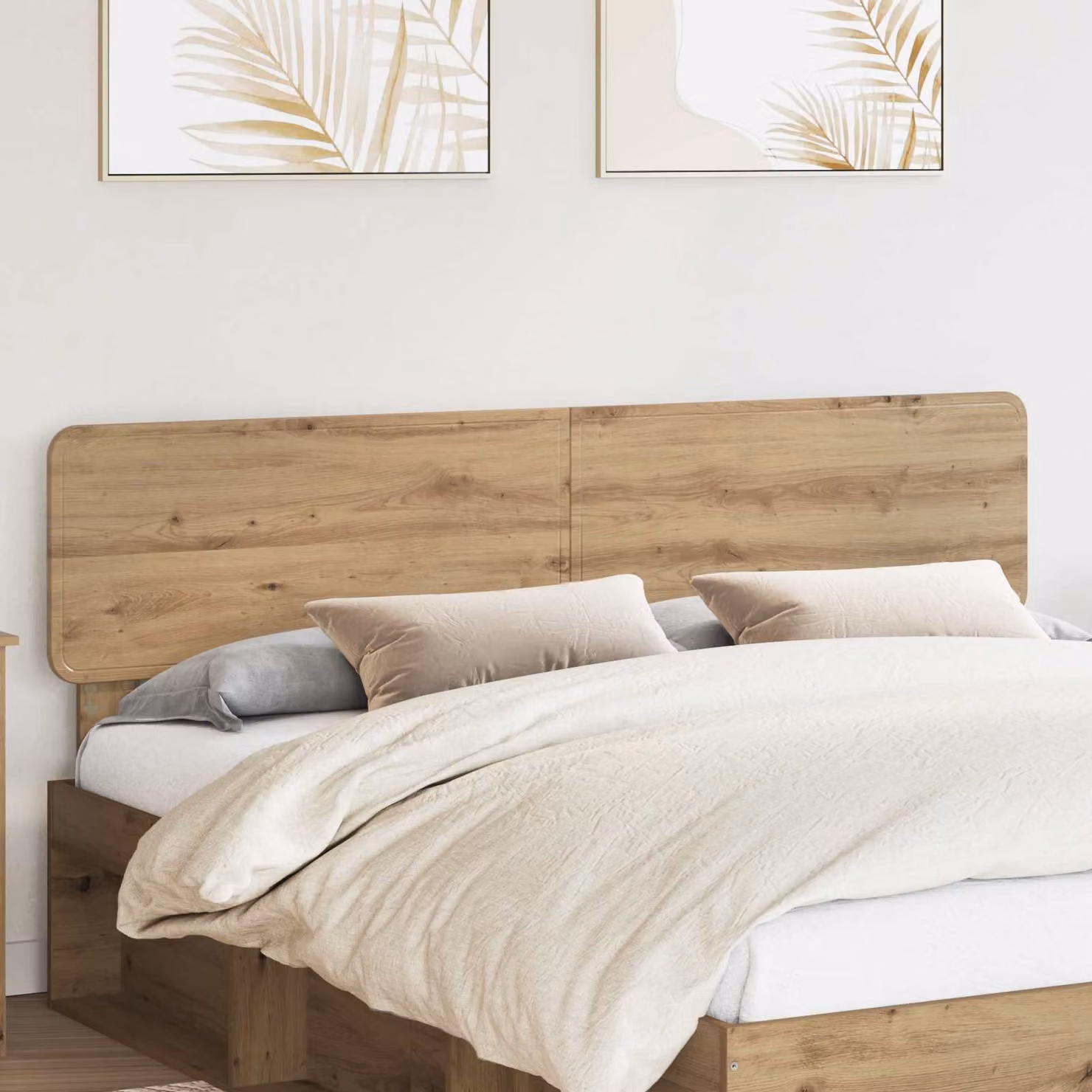 Testiera per letto vidaXL in legno ingegnerizzato rovere marrone con stile minimalista