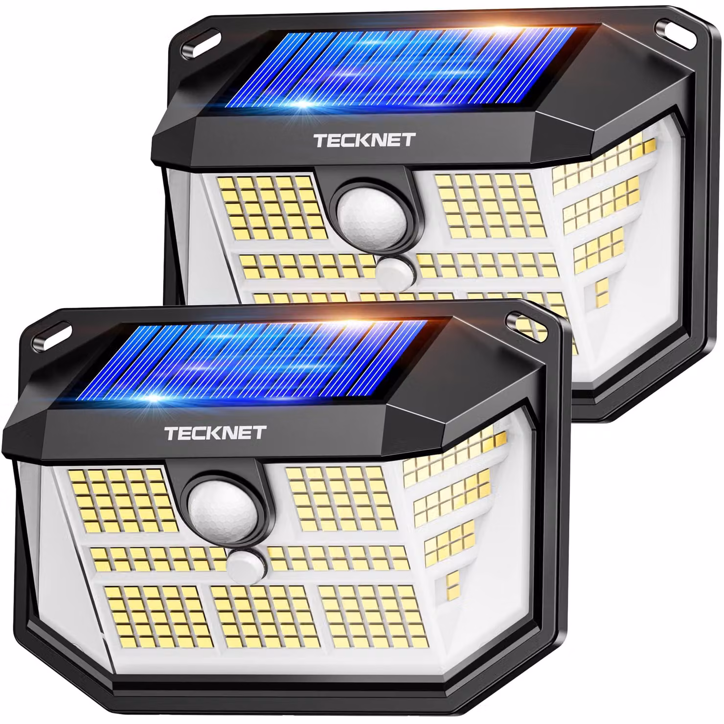 Lampada solare da esterno con 231 LED, angolo di illuminazione di 300°, area di copertura di 35 m², grado di protezione IP65, sensore di movimento, 3 modalità