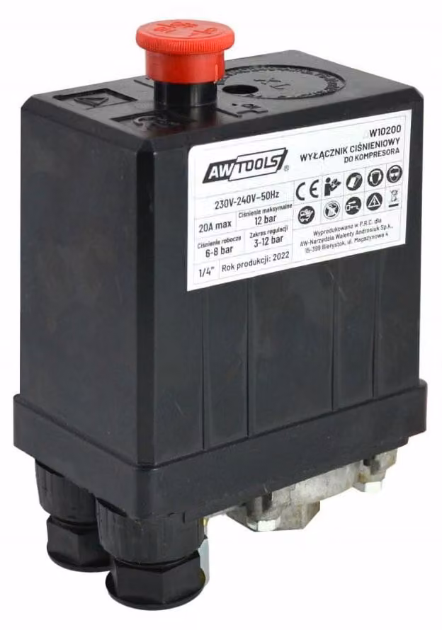 Awtools pressostato compressore 230v 1/4".
