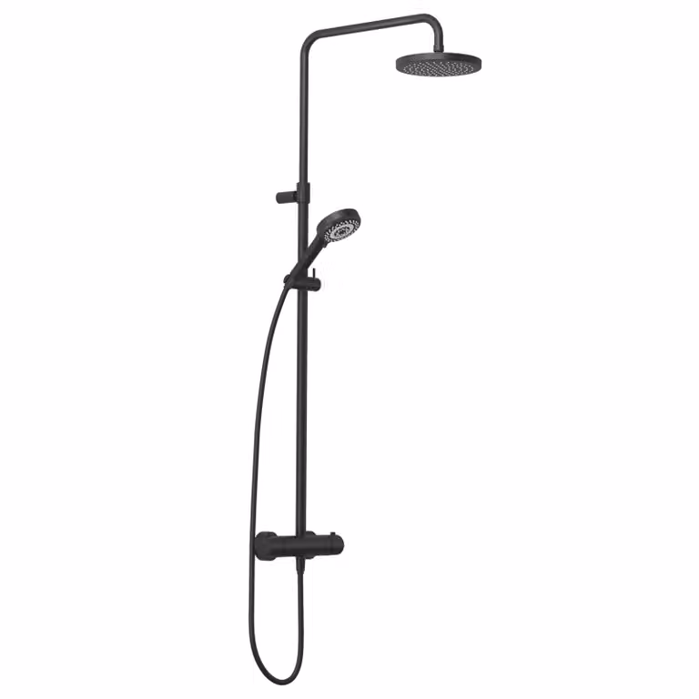 KLUDI DIVE Thermostat Dual Shower System, montage mural, nettoyage rapide du calcaire, 6807939-00, 6807939-00
