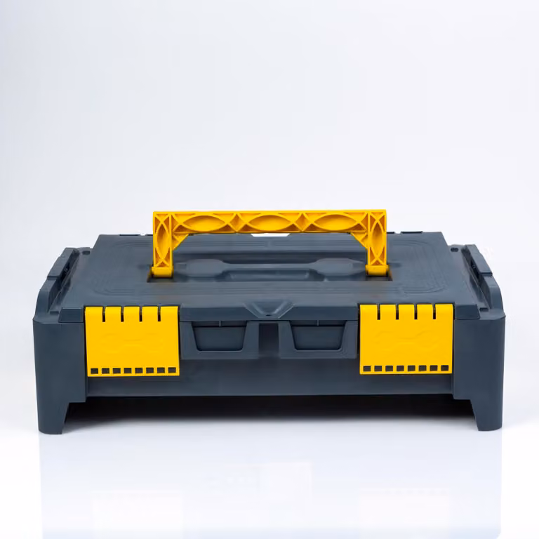 Cassa portautensili "S" ordinabile e impilabile – Cassetta portautensili in plastica collegabile con elevata capacità – con coperchio chiudibile a chiave – Adatta per sistemi impilabili e carrelli – 468 × 338 × 148 mm [10982A]