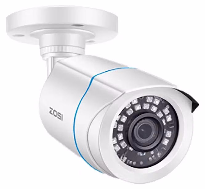 Telecamera Bullet, risoluzione 1080P, design impermeabile, colore bianco
