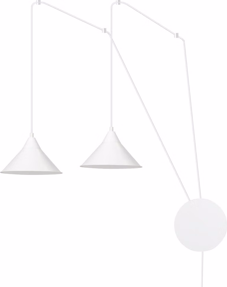 LAMPADA A SOSPENSIONE Emibig 2xE27 60W ABRAMO 2 BIANCA 159/2