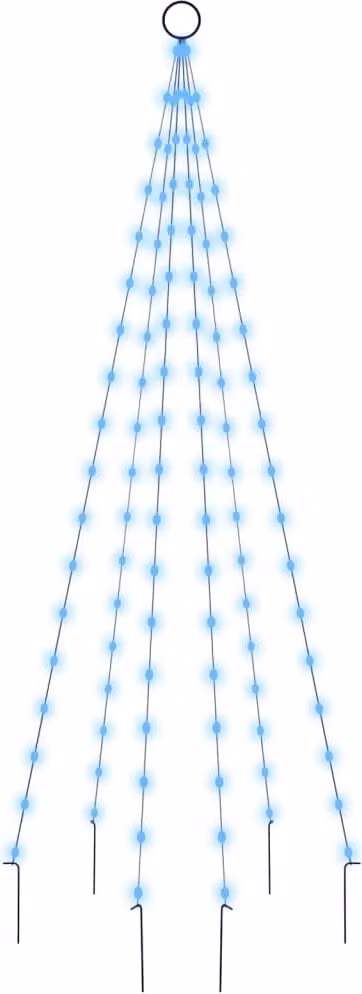 Albero di Natale Pennone Blu 108 LED 180 cm