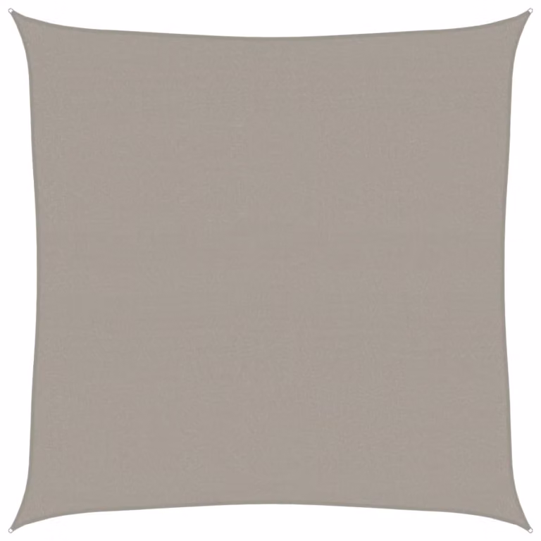 Vela Parasole 160 g/m² Quadrata Grigio Chiaro 4x4 m in HDPE