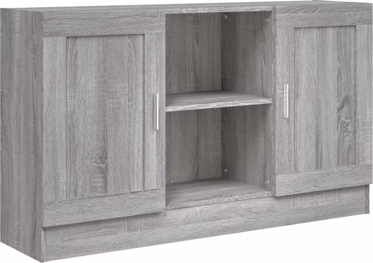 Credenza Grigio Sonoma 120x30,5x70 cm in Legno Multistrato