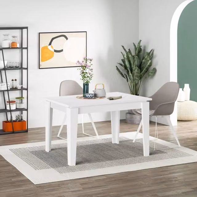 Tavolo allungabile Megaron 120x80 cm colore bianco
