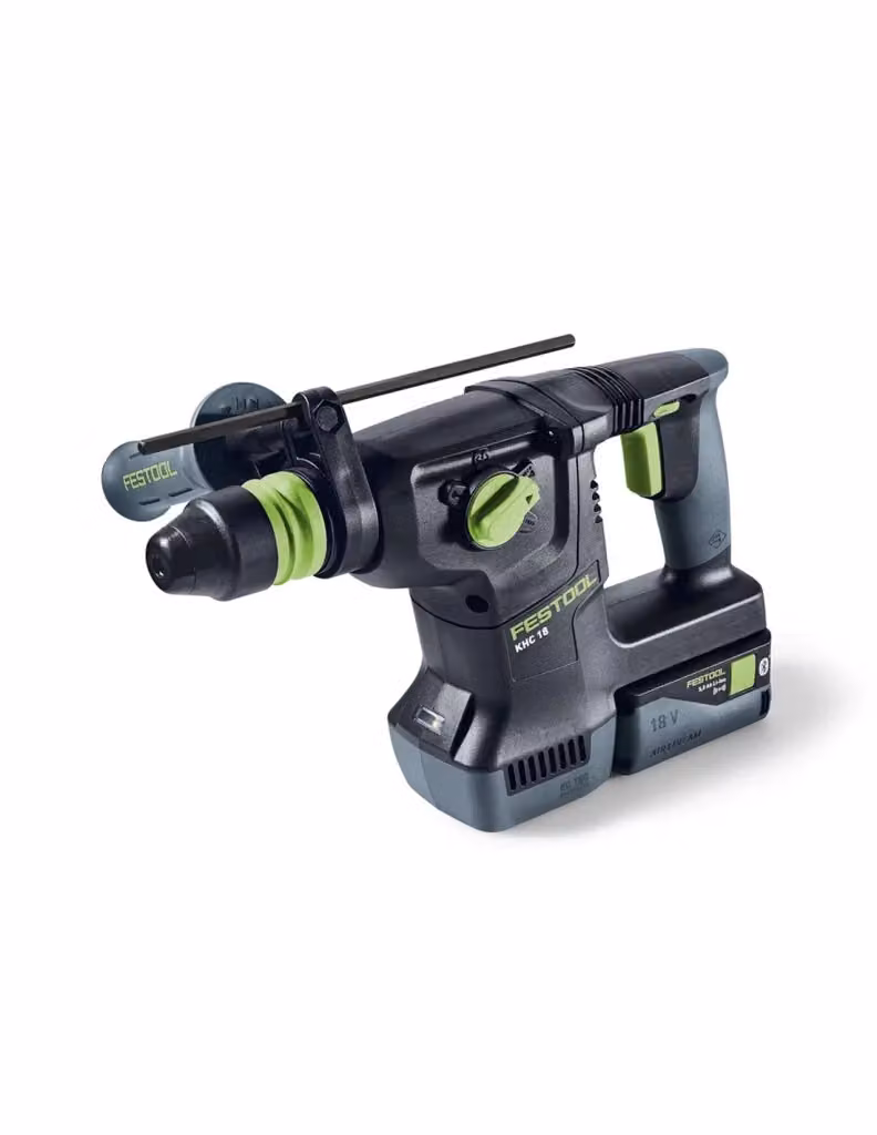 Martello Perforatore Festool KHC 18 EBI-Plus Grigio con 2 batterie da 5,0 Ah e accessori TCL6 e SYS3 L 187 – 2