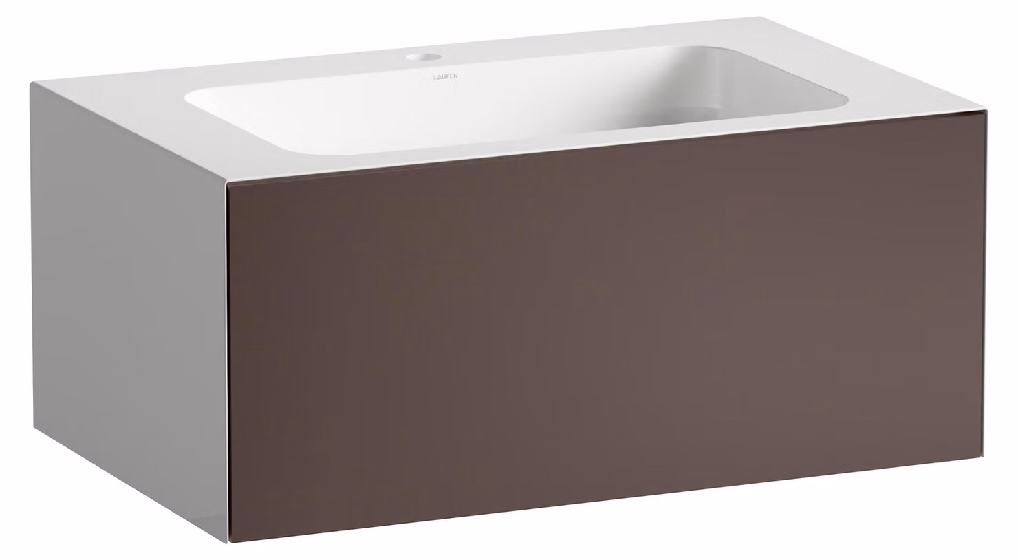 LAUFEN FOLIO Plan de toilette, rectangulaire, 1 tiroir, 1 trou pour robinetterie, sans trop-plein, 804x500x350mm, H580FO35231111, H580FO35231111