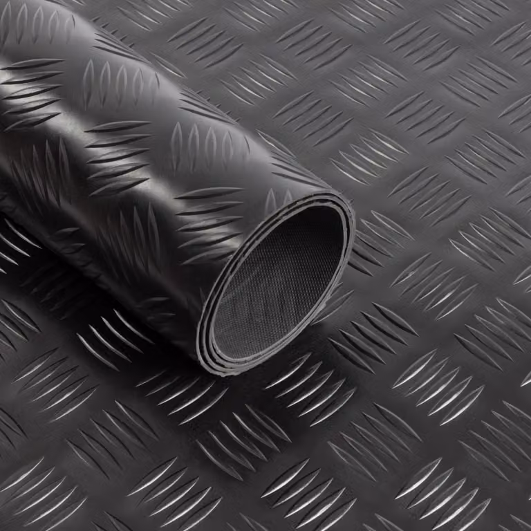 Pavimento in PVC Diamond Cut Black 120x300 cm