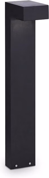 Piantana Moderna Sirio IDEAL LUX in Alluminio Nero con 2 Luci LED da 3W, Luce Calda 3000K, Altezza: 60 cm
