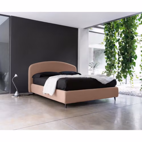 Letto matrimoniale imbottito con testata sagomata Jazz H27 Noctis