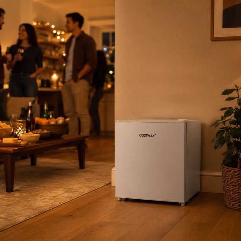 Mini frigorifero da banco Costway con compressore ad alta efficienza, bianco, 46 l