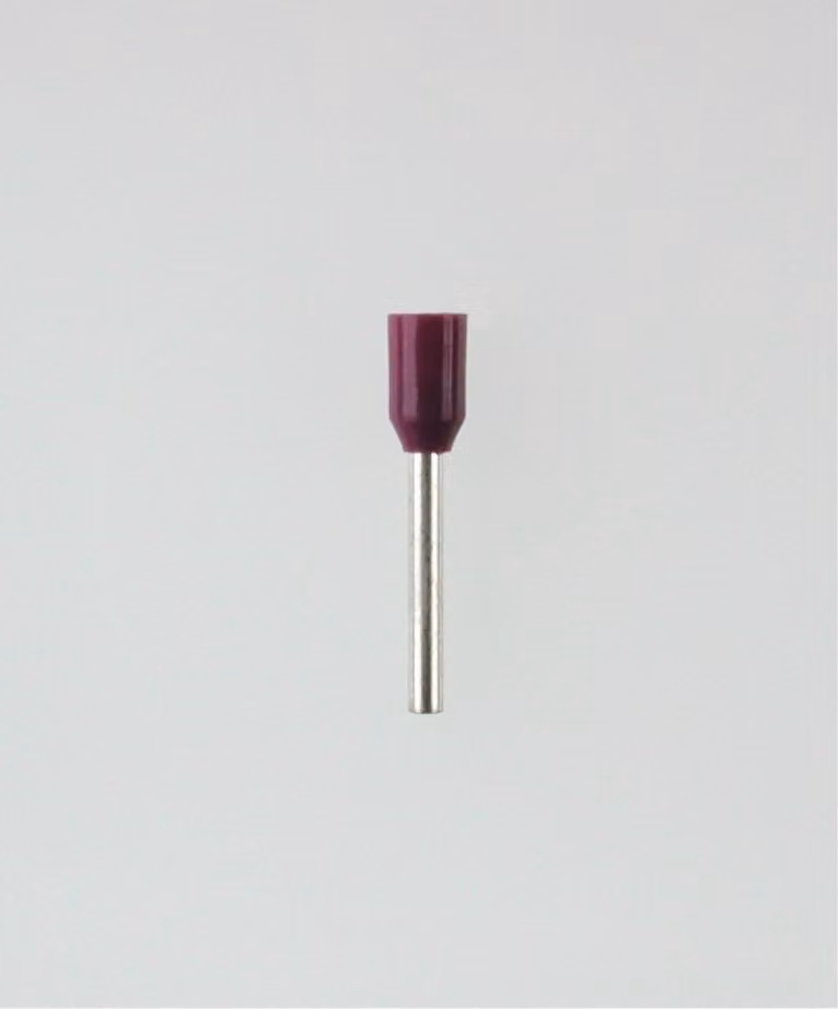 Capicorda DIN 46228 parte 4 isolati, misura L, codifica colore DIN sezione 0,25 mm² viola - 1 pezzo
