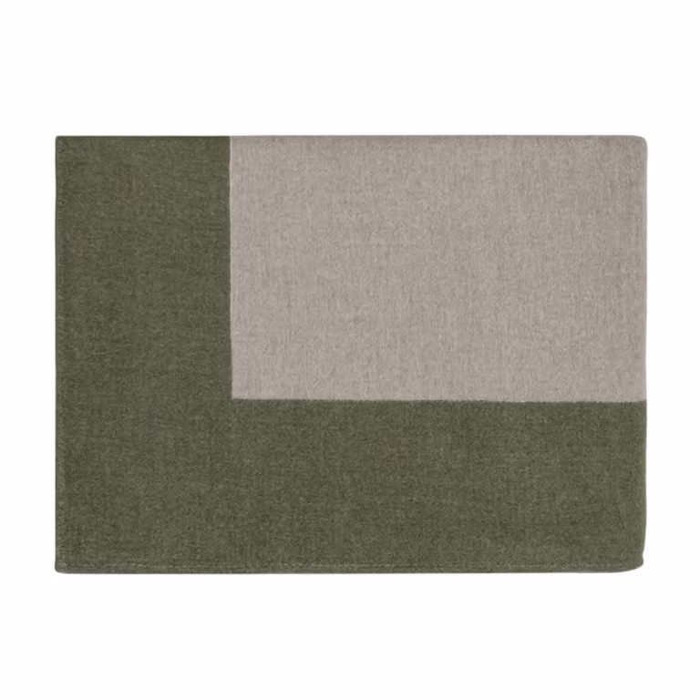 ENGADINA Plaid - Taglia: 140x200,Colore: ENGADINA - NATURALE/VERDE