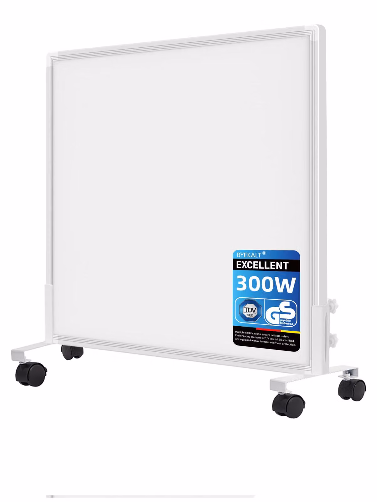 Stufa a infrarossi elettrica da 300 W - Riscaldamento rapido - 505x22x595 mm - Bianca