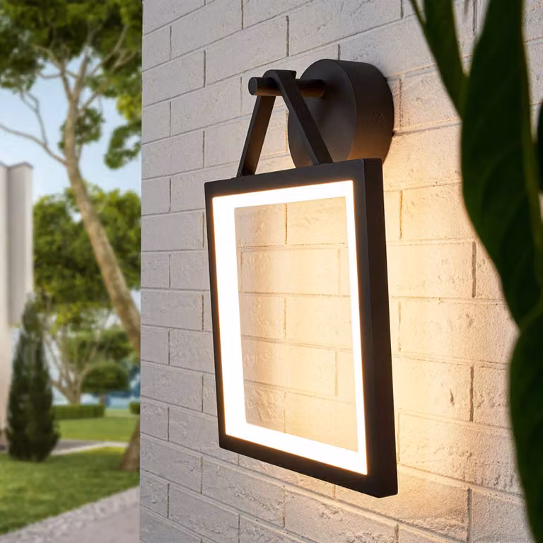 Applique da esterni a LED Mirco Lucande, Nero, Alluminio, Moderno, Applique LED da esterni