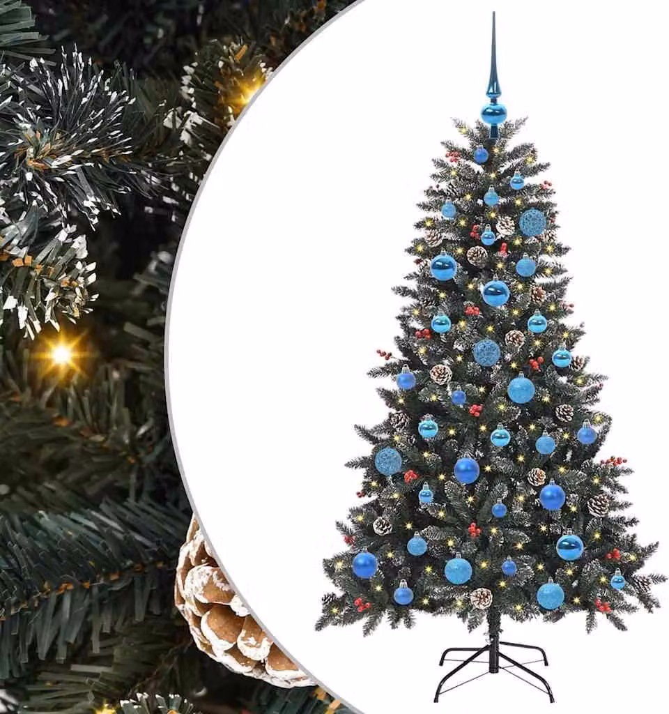 Albero di Natale artificiale con 150 LED Verde 150 cm