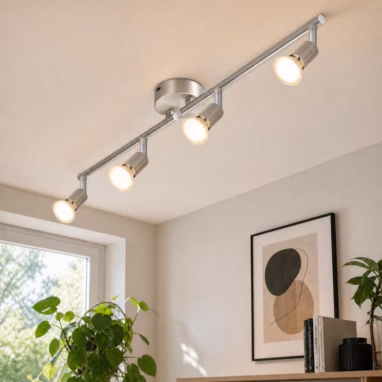 Lampada da soffitto a LED, design moderno, ideale per il soggiorno, con 4 luci