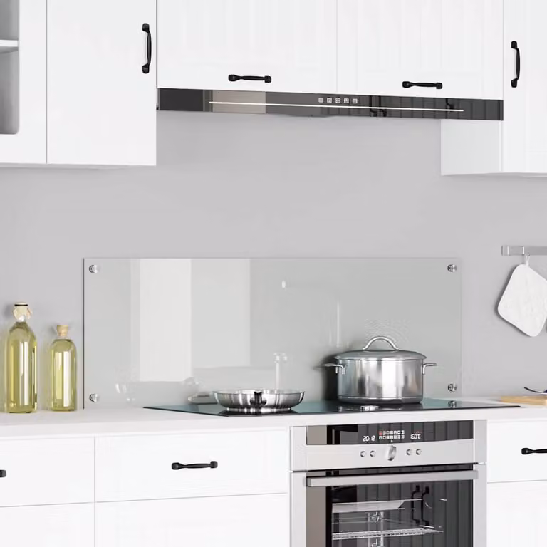 Schienale da cucina trasparente in vetro temperato vidaXL L: 120 cm, H: 40 cm