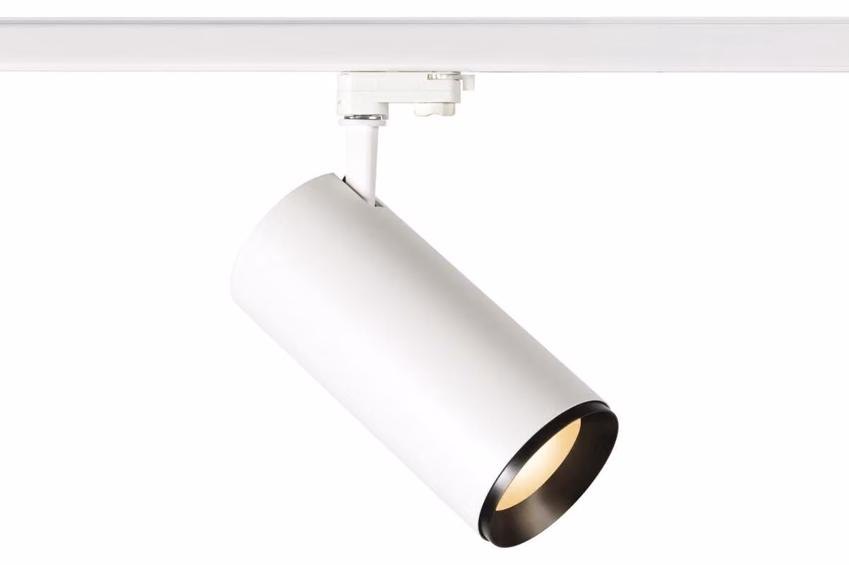 SLV 1005733 NUMINOS XL PHASE, spot trifase bianco, nero 36W 3000K 36°