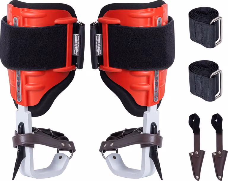 SucceBuy spuntoni per arrampicata sugli alberi, speroni per arrampicata in alluminio, portata 350lb, attrezzatura per arboristi con cinghie e protezioni per la caccia, la raccolta di frutta, rosso