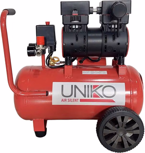Compressore Silenziato UNIKO da 1 HP, Capacità 24 Lt, Colore Rosso