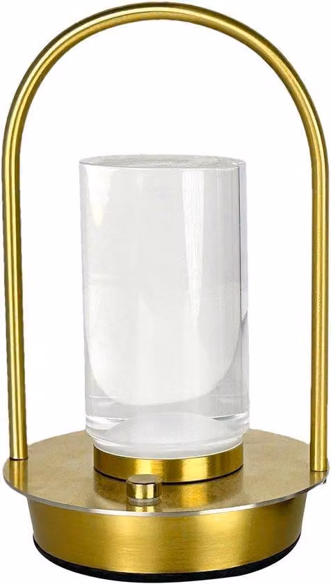 Lampada da tavolo LED dimmerabile con cristalli - Versatile, adatta per soggiorno e camera da letto - Luce bianco caldo e neutra - Ricaricabile tramite USB - Lampada da tavolo LED con funzione di supporto