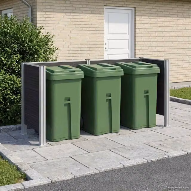 Recinzione Contenitore per Rifiuti Grigio 237 x 85 x 115 cm 3429267