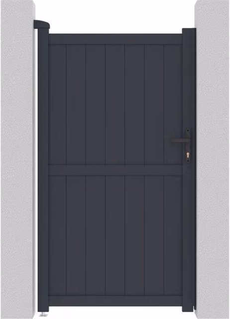 Cancello in alluminio "Maurice" - 101,2 x 180,9 cm - Grigio