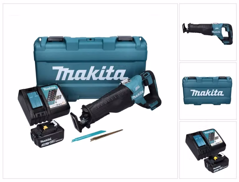 Sega a batteria Makita DJR 187 RF1K 18 V Brushless + 1x batteria 3,0 Ah + caricabatterie + custodia