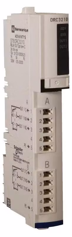 Schneider Electric Kit dig. Modulo di uscita Standard STB, 24 V, 115-230 V CA/CC, 2 A, STBDRC3210K