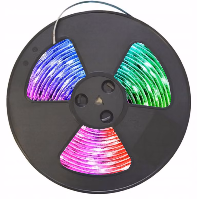 Striscia LED, 7,2W/metro, RGB, 12V, impermeabile IP63, bobina da 25 metri