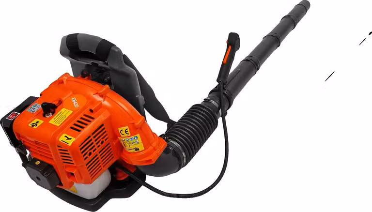 Soffiatore a gas, potente flusso d'aria, design ergonomico, colore arancione e nero