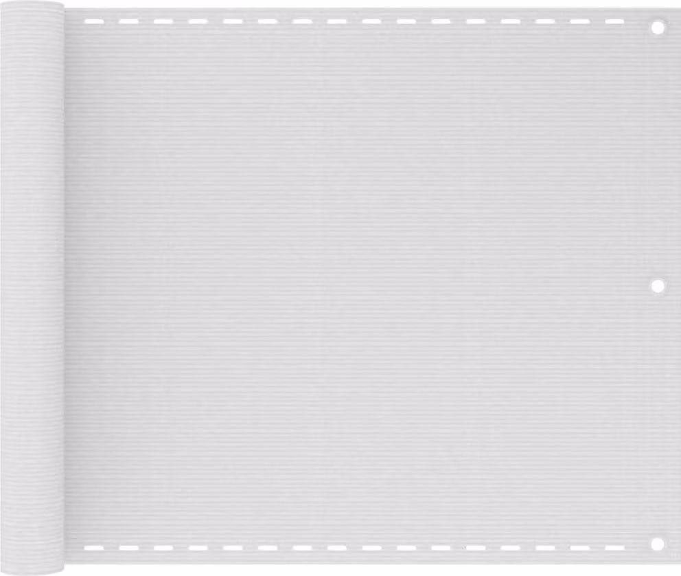 The Living Store Schermo privacy per balcone bianco 75x300 cm HDPE