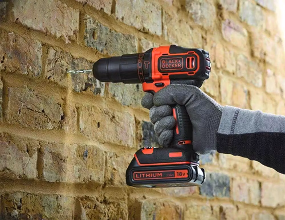 Trapano Avvitatore a Percussione Black+Decker BDCHD18BAFC Qw 18 V con 2 Batterie da 1,5 Ah Colore Nero – 2