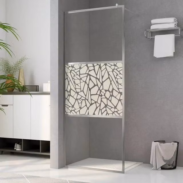 Parete per doccia walk-in vidaXL in vetro temperato trasparente Design Pietra L: 90 cm, H: 195 cm – 1