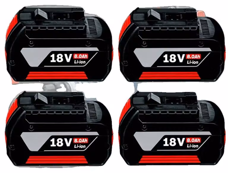 Batterie, 18V, capacità 8000mAh, 8.0AH, confezione da 4 pezzi