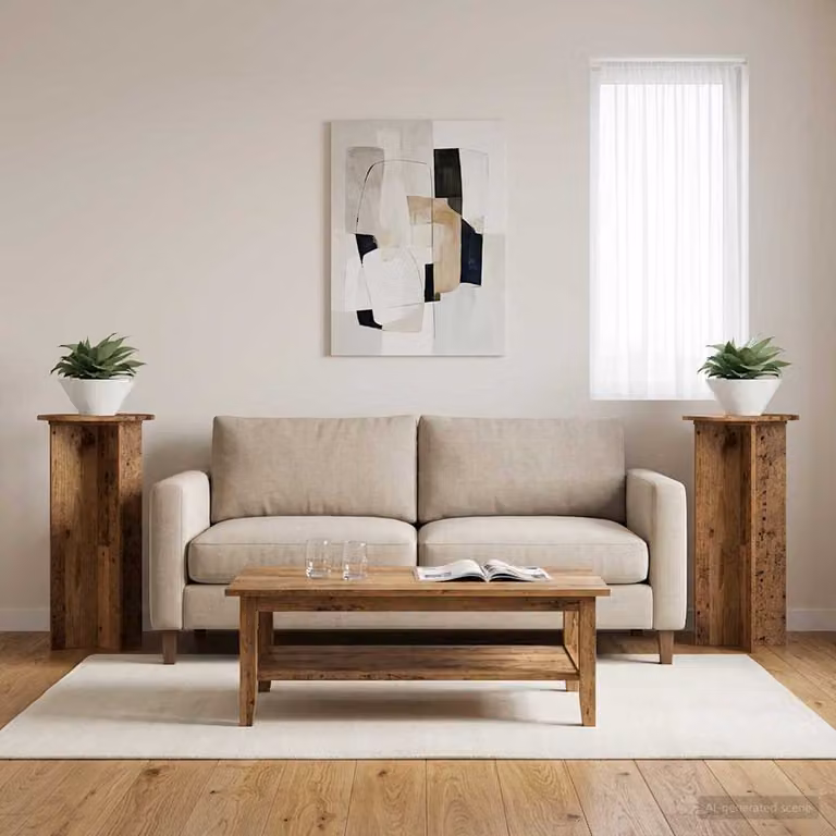 Set di 2 supporti per piante vidaXL in legno marrone, L/P/H: 40 x 40 x 80 cm
