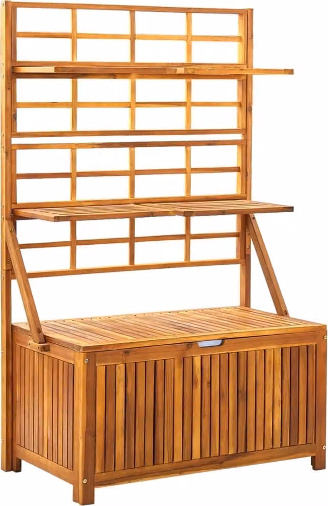 Contenitore con Traliccio 99x55x160 cm in Legno Acacia