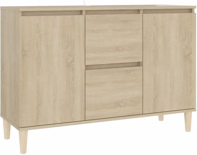 Credenza Buffet Rovere Sonoma in Legno Multistrato L: 101 cm, P: 35 cm, H: 70 cm