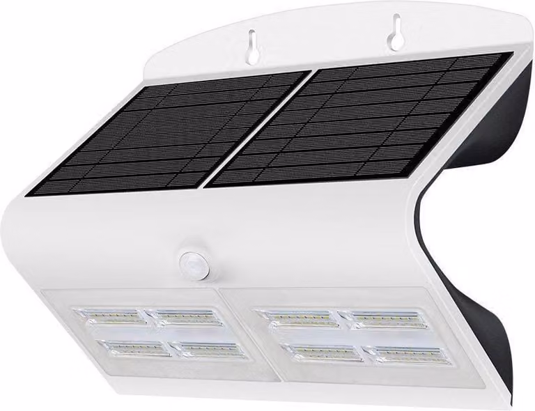 V-TAC VT-767-7 lampada LED 7W pannello solare esterno IP65 + sensore PIR colore bianco - SKU 8278