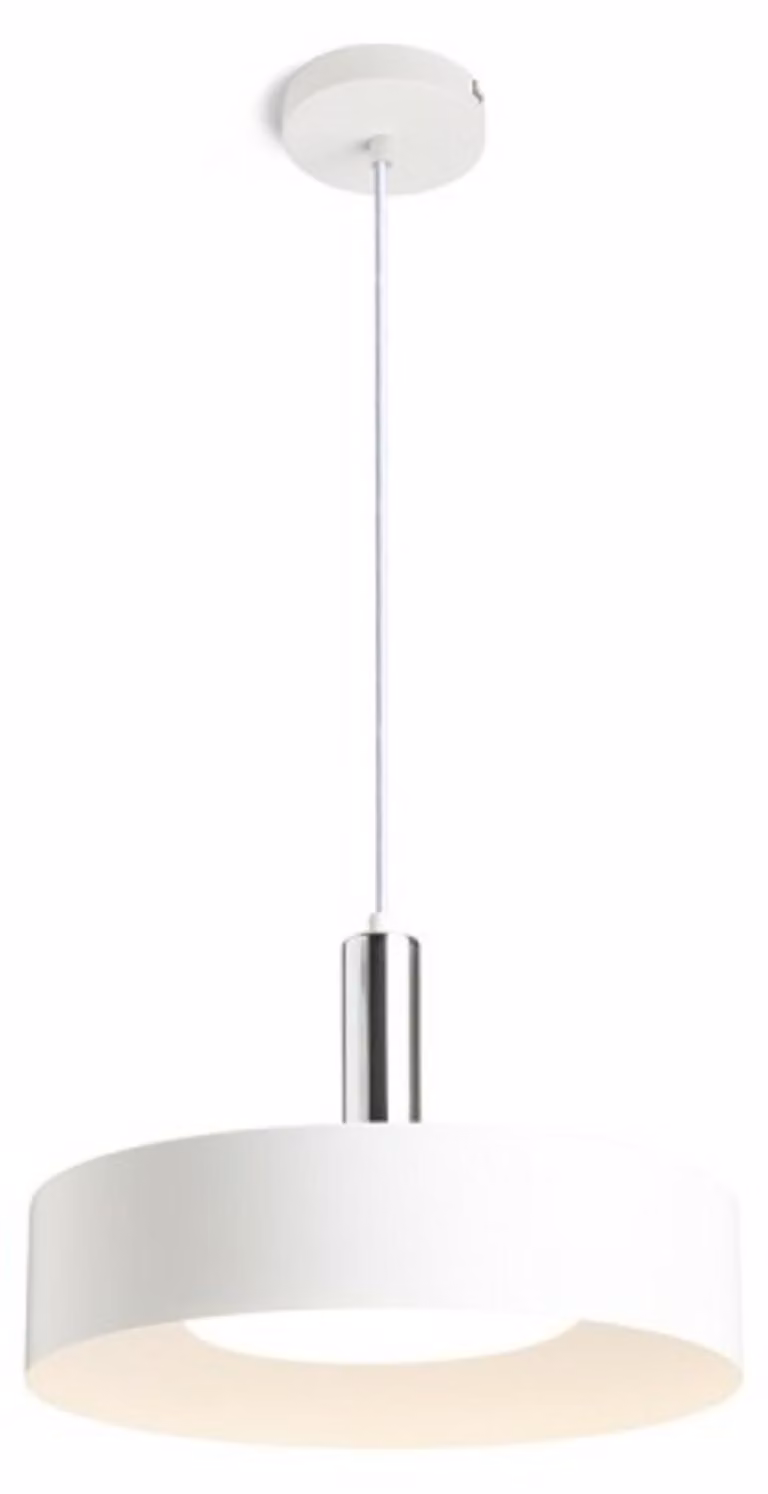 GIULIA 40 sospesa bianco cromo 230V LED E27 30W