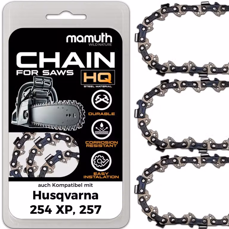 3 catene per motosega, lunghezza 38 cm, passo 1,5 mm, larghezza 0,325", 64 denti, compatibili con motoseghe Husqvarna 338 XPT, 351, T435