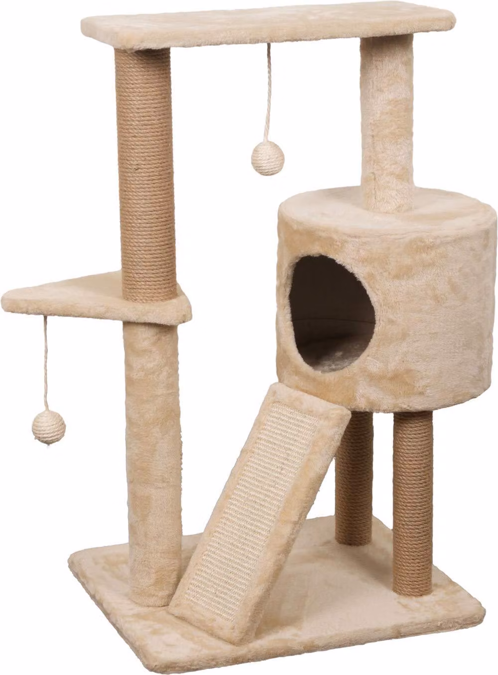 Albero per graffiare Flamingo Paradiso – Beige, 86 cm | Albero versatile per graffiare e giocare