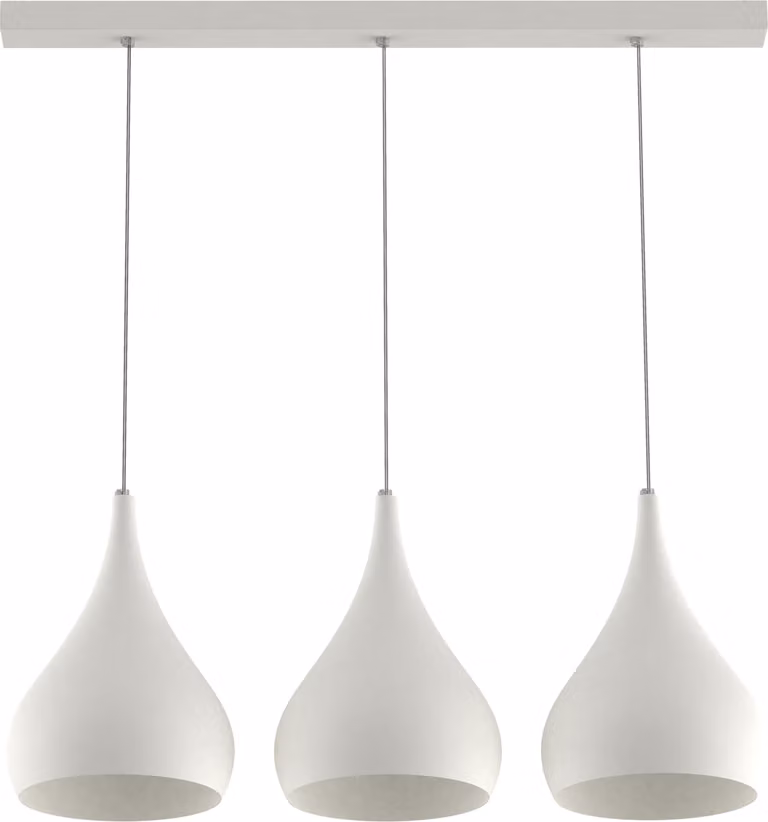 Lampada A Sospensione Calice Lineare X3 Monocolore Opaca