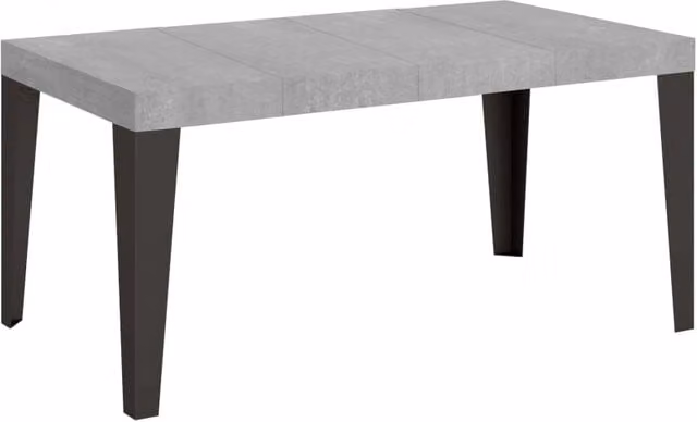 Tavolo Allungabile Flame Premium GIORDANOSHOP con Piano in Cemento e Telaio Antracite L: 130-390 cm, P: 90 cm, H: 77 cm