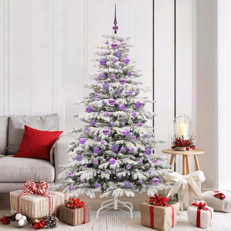 Maison Exclusive - Albero di Natale artificiale pieghevole, bianco, 180 cm, in PE e PVC