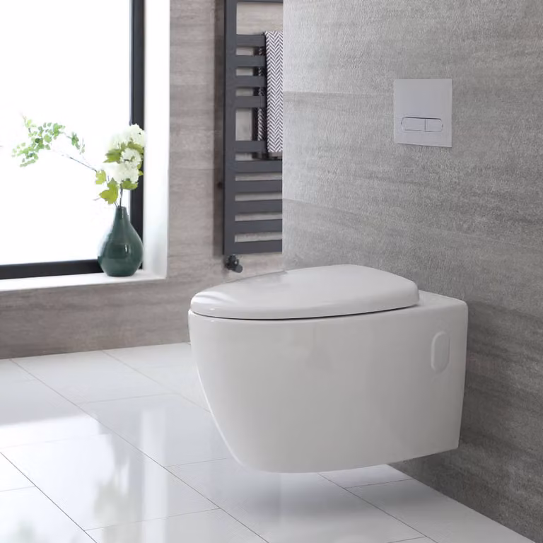 Sanitario Wc Sospeso Ovale Con Copriwater Soft-Close 360x385mm - Kenton