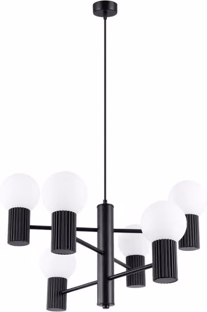 Lampadario HALO 6 nero
